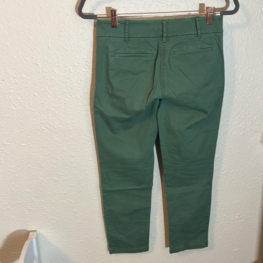 Ann Taylor Loft Marisa 00P Green Casual Capri - Picture 5 of 8